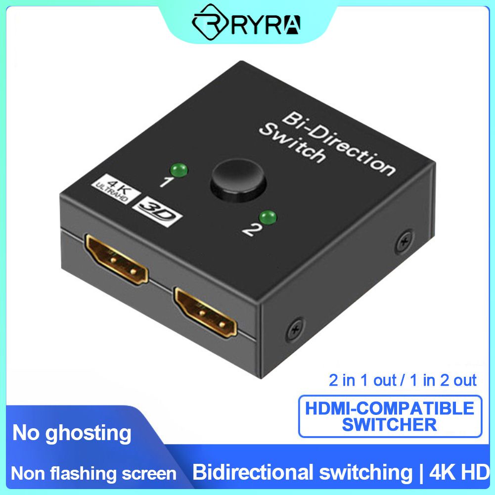 RYRA-HDMI ̺ й, HD1080P, 4K ġ, KVM  HDMI ȣȯ ó, PS4, DVD, HDTV ڽ, pc 2  1 Ʈ HDMI 